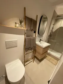 Large renovated studio, with patio, heart of the village - Image 4