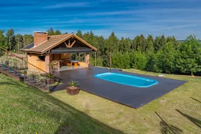 Lawn with pool and fireplace - 1.5 km from Snowland - Image 3