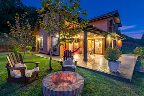 Lawn with pool and fireplace - 1.5 km from Snowland - Image 2