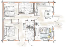 Ecological wooden block vacation home / free AlbCard - Image 3