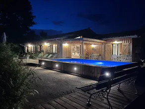 Nice wooden house with heated pool - Image 3