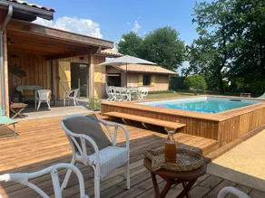 Nice wooden house with heated pool - Image 4