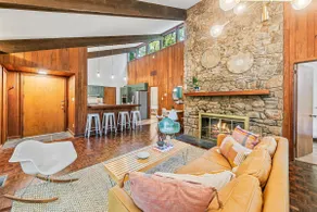 Asheville Cabin Epic Fireplace One Acre Mid Mod - Image 3