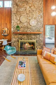 Asheville Cabin Epic Fireplace One Acre Mid Mod - Image 2