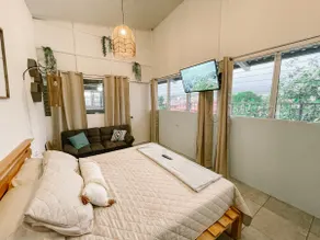 Boho Apartment: King Bed, Private Bathroom and Kitchen w/ AC - Image 3