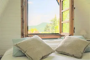 Fairytale wooden cabin at the forest with panorama - Image 2