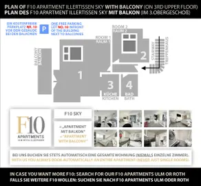 F10 APARTMENt SKY –55 m²– 2 Rooms/Kitchen/Balcony - Image 2