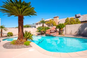 Stunning Pool at Chic 4BR Vegas Home - Image 5