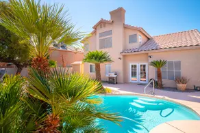 Stunning Pool at Chic 4BR Vegas Home - Image 3