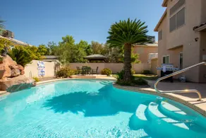 Stunning Pool at Chic 4BR Vegas Home - Image 2