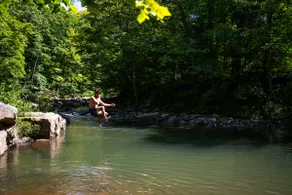 Glamping in a Creekside Aframe - Image 4