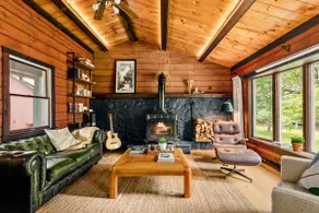 Stylish Cabin w/ Hot Tub, Fire Pit & Vinyl Records - Image 4