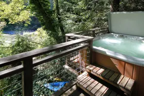 JoHNNY'S Summer Dock & Boats Hot Tub Fireplace - Image 3