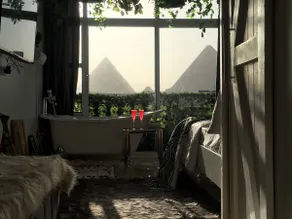 Pharaoh pyramid view Egypt romantic room - Image 4