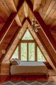 Romantic Glacier Hot Tub Hideout | A-Frame - Image 4