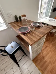 furnished studio with fiber for rent - Image 2