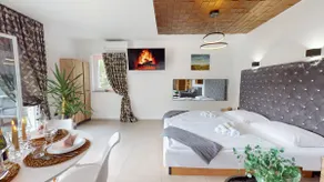 Studio con barbecue, terrazza e piscina riscaldata | Vista sulla montagna - Image 3