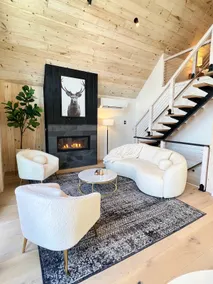 *NEW* Black Luxe A-Frame w/ Spa, Gameroom, Movie - Image 3