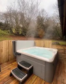Solid Log Cabin With Private Hot Tub - Oak - Image 5