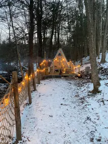 Tiny glamping cabin with mineral spring hot tub - Image 3