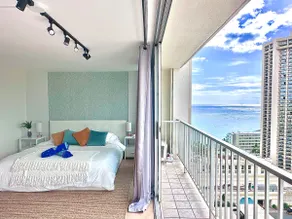 25thFl Ocean View 1blk to Waikiki Beach King Condo - Image 2