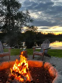 Cozy Lake Cabin Hike Kayak Fish XLFirePit White MT - Image 5
