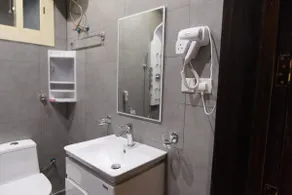 One bedroom apartment with one double bed, a living room and a bathroom - Image 2