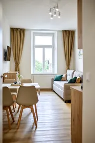 Modern 1-BR Near Center | Living + Bedroom - Image 4