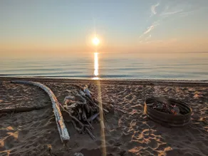 Lake Superior Beach with Porcupine Mountain Views - Image 2