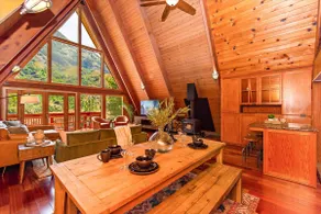 A-Frame Lodge • Creek & Mtn Views •Wall of Windows - Image 5