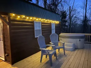 Tiny cabin on 37 acres w/ Hot tub, trails, pond - Image 5