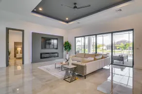 Pool & Outdoor Kitchen: Waterfront Cape Coral Home - Image 4