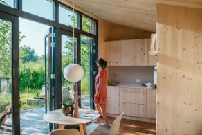 tiny house with outdoor pizza oven on estate - Image 4