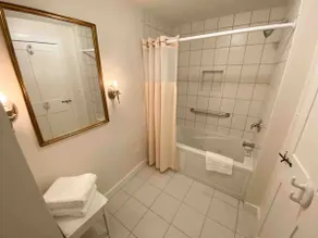 Deluxe King Suite, Living Room area w/sofa bed & fireplace, private entrance - Image 4
