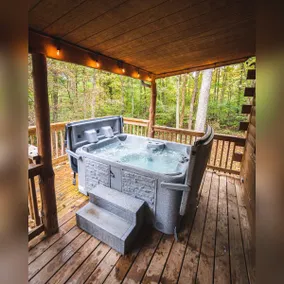 Wooded Pet Friendly Cabin w/ Hot Tub & Fireplace - Image 4