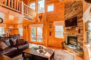 OE Beautiful modern log home on 17 acres private views fire pit Ping Pong AC - Image 2