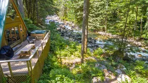 River Runs Through this secluded A-Frame, hot tub - Image 4