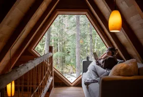 River Runs Through this secluded A-Frame, hot tub - Image 3