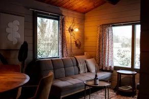 Scandinavian wooden cabin with wood-burning stove - Image 3