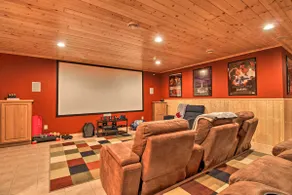 Cabin w/ Fire Pit & Movie Room, 1 Mi to Lake - Image 3