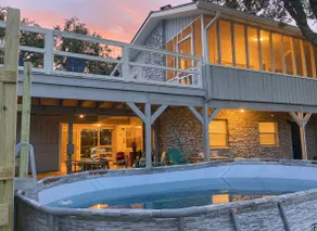 Tequila Sunrise hot tub lake view firepit pool - Image 4