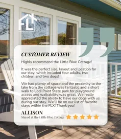 Lakefront &Wine Trails: Little Blue Cottage FLX - Image 4