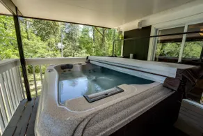 Creekfront 4BR Home | Hot Tub, Dock & Firepit | Sleeps 9 | No Pets - Image 5