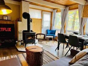 Montagnard-SPA-Mont-Orford-SEPAQ-Wood fireplace - Image 3