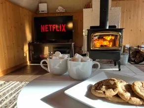 Montagnard-SPA-Mont-Orford-SEPAQ-Wood fireplace - Image 2
