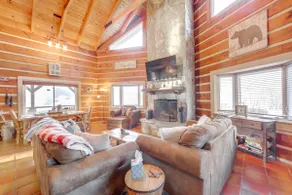 True Log Cabin w/ Game Room, Year-Round Views - Image 3