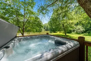 Bearfootin Pond Lodge-on water with paddleboat - Image 3