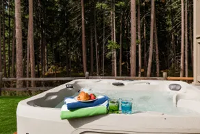 3BR Forest Cabin, Hot Tub, Game Room, Big Backyard - Image 2