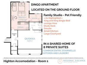 Dingo Apartment with King and King Single - Image 5