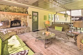 Deck w/ Fireplace: Pet-Friendly Lake Lure Retreat - Image 3